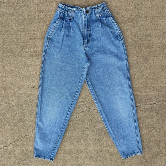 Vintage 90’s Lawman Jeans Bareback Barrel Leg High-Rise Pleated Front 22 W 28 L - Picture 1 of 12